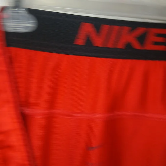 Nike Red Sports Shorts with Black Logo - Picture 6 of 6